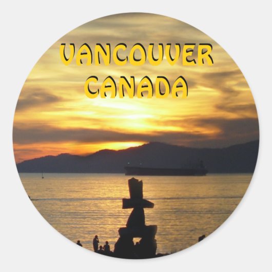 Vancouver Canada Stickers Vancouver Landmark Art (Voorkant)