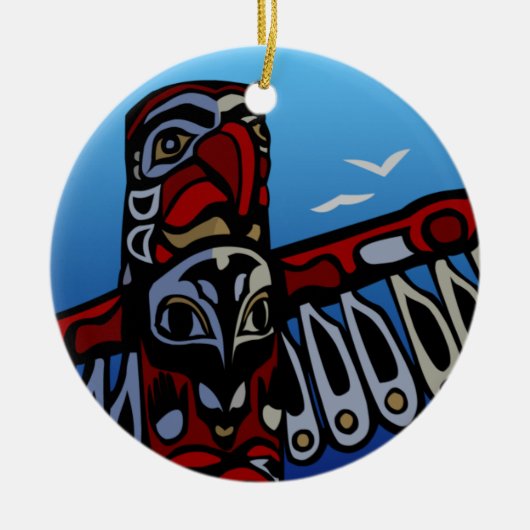 Vancouver Canada Totem Pole Ornament Souvenirs (Voorkant)