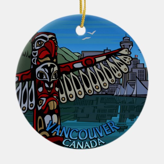 Vancouver Canada Totem Pole Ornament Souvenirs (Voorkant)