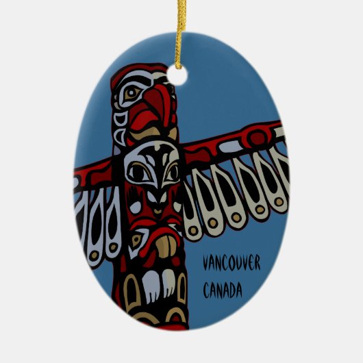 Vancouver Canada Totem Pole Ornament Souvenirs (Voorkant)