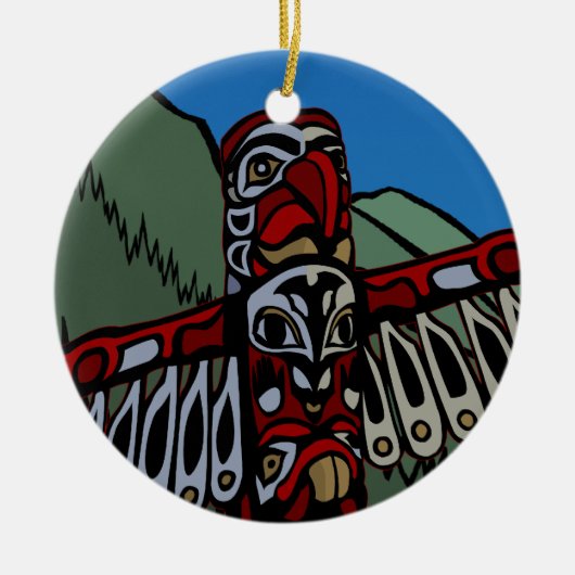 Vancouver Canada Totem Pole Ornament Souvenirs (Voorkant)