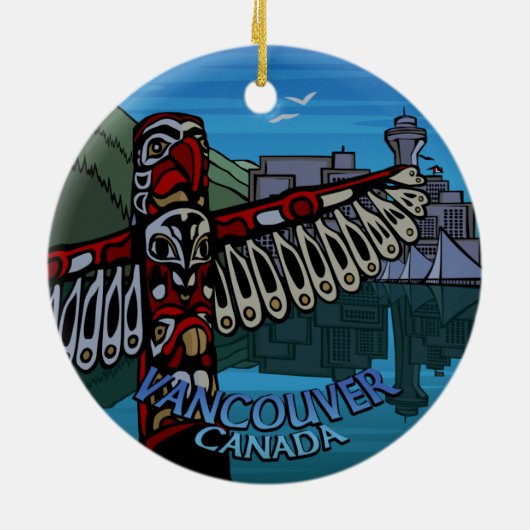 Vancouver Canada Totem Pole Ornament Souvenirs (Achterkant)