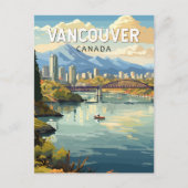 Vancouver Canada Travel Art Vintage Briefkaart (Voorkant)