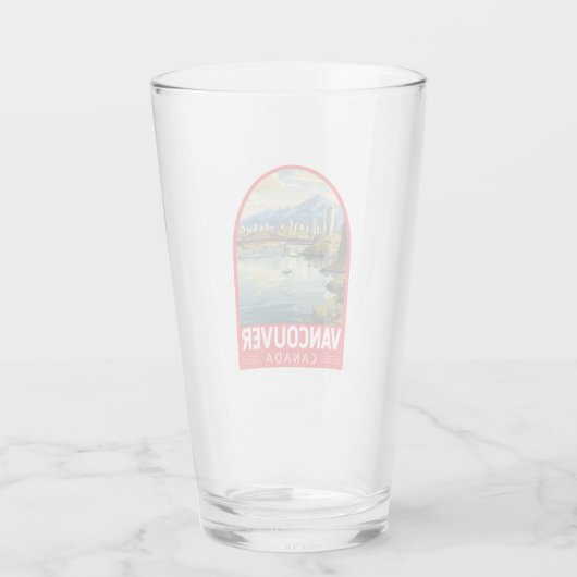 Vancouver Canada Travel Art Vintage Glas (Achterkant)