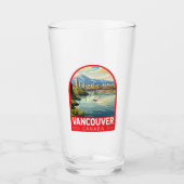 Vancouver Canada Travel Art Vintage Glas (Voorkant)