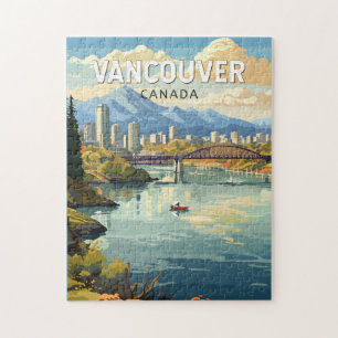 Vancouver Canada Travel Art Vintage Legpuzzel