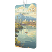 Vancouver Canada Travel Art Vintage Luchtverfrisser (Links)