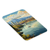 Vancouver Canada Travel Art Vintage Magneet (Rechterzijde)