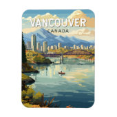 Vancouver Canada Travel Art Vintage Magneet (Verticaal)