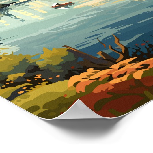 Vancouver Canada Travel Art Vintage Poster (Hoek)