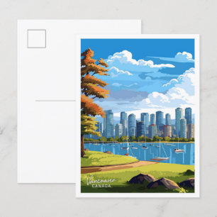 Vancouver Canada Travel Vintage Briefkaart