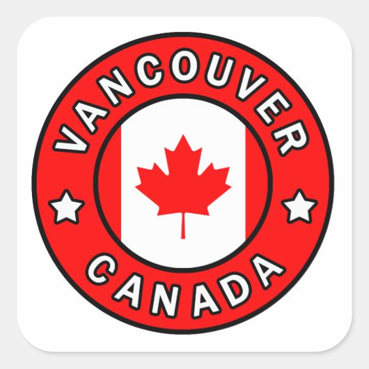 Vancouver Canada Vierkante Sticker (Voorkant)