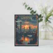 Vancouver, Canada Vintage Reizen Briefkaart (Staand voorkant)