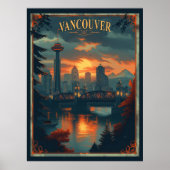 Vancouver, Canada Vintage Reizen Poster (Voorkant)