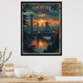Vancouver, Canada Vintage Reizen Poster (Keuken)