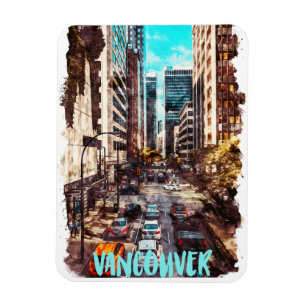 Vancouver Canada Vintage reizen skyline Magneet