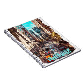Vancouver Canada Vintage reizen skyline Notitieboek (Rechterzijde)