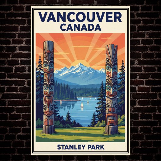 Vancouver, Canada: Vintage Travel Poster uit de ja