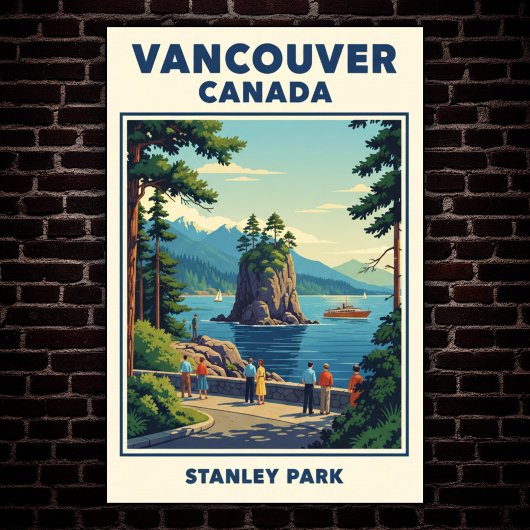 Vancouver, Canada: Vintage Travel Poster uit de ja