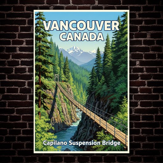 Vancouver, Canada: Vintage Travel Poster uit de ja