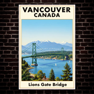 Vancouver, Canada: Vintage Travel Poster uit de ja