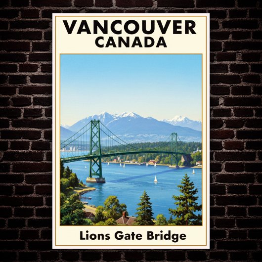 Vancouver, Canada: Vintage Travel Poster uit de ja