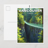 Vancouver Capilano Suspension Bridge Travel Briefkaart (Voorkant / Achterkant)