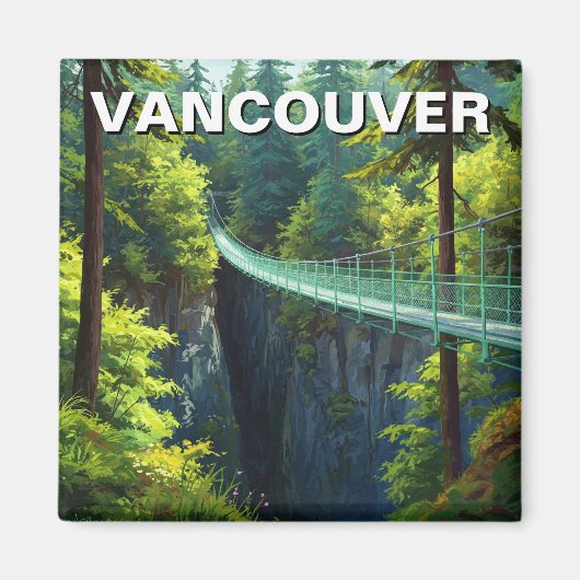 Vancouver Capilano Suspension Bridge Travel Magneet (Voorkant)