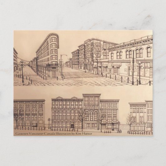 Vancouver Cards Gastown Art Souvenirs Briefkaarten (Voorkant)