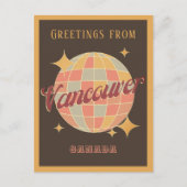 Vancouver City Canada Retro Briefkaart (Voorkant)