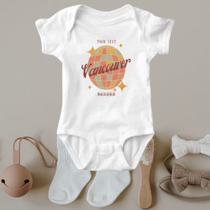 Vancouver City Canada Retro pasgeboren cadeau Romper