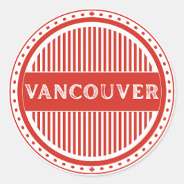Vancouver City Pride-embleem – Canadese identiteit Ronde Sticker