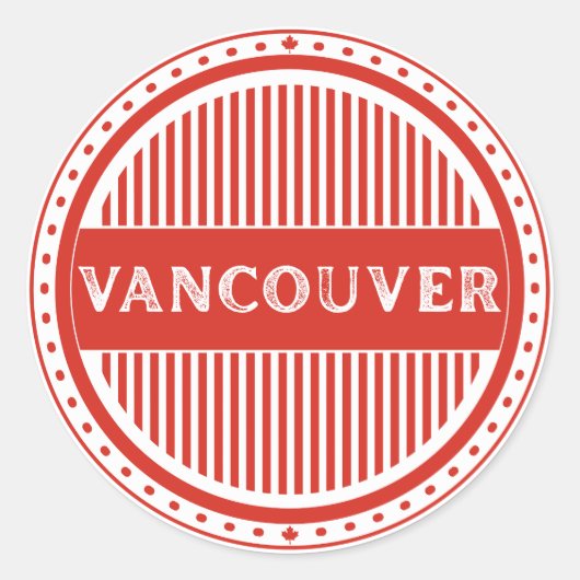Vancouver City Pride-embleem – Canadese identiteit Ronde Sticker (Voorkant)