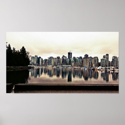 Vancouver City Uitzicht Poster (Voorkant)