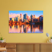 Vancouver Cityscape Canvas Afdruk (Insitu (Woonkamer))
