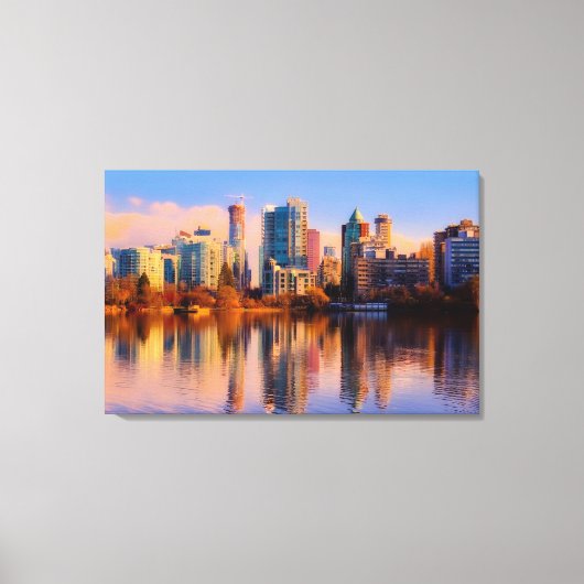 Vancouver Cityscape Canvas Afdruk (Voorkant)