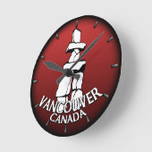 Vancouver Clock geeft Decor First Nations Clock Ronde Klok (Hoek)