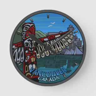 Vancouver Clock Gifts Decor First Nations Clock Ronde Klok