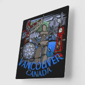 Vancouver Clock Gifts Decor First Nations Clock Vierkante Klok (Hoek)