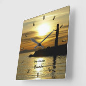 Vancouver Clock Gifts Totem Pole Vancouver Clock Vierkante Klok (Hoek)