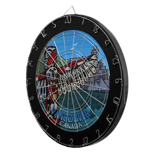 Vancouver Dartboard Cool Vancouver Dartboard Dartbord (Voorkant Rechts)
