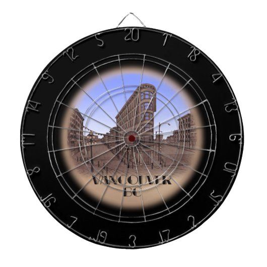 Vancouver Dartboard Gastown Art Souvenir Dartboard Dartbord (Voorkant)