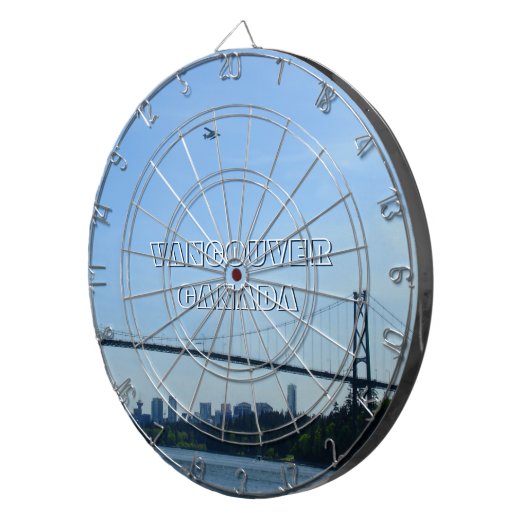 Vancouver Dartboard Lions Gate Souvenir Dartboard Dartbord (Voorkant Rechts)