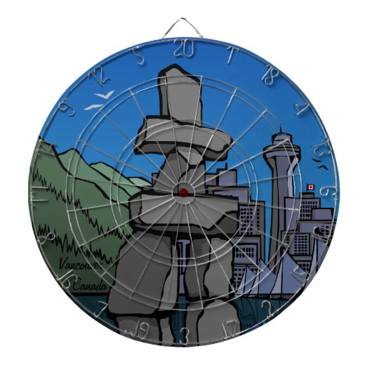 Vancouver Dartboard Totem Pole Souvenir Dartboard Dartbord (Voorkant)