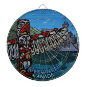 Vancouver Dartboard Totem Pole Souvenir Dartboard Dartbord (Voorkant)