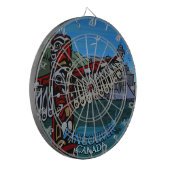 Vancouver Dartboard Totem Pole Souvenir Dartboard Dartbord (Voorkant Links)