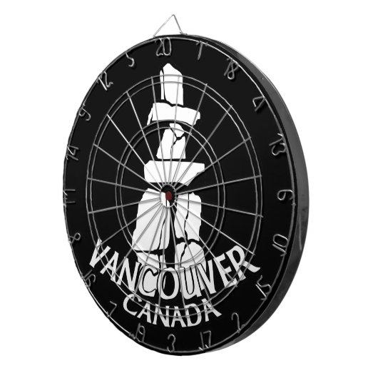 Vancouver Dartboard Vancouver Souvenir Dartboard Dartbord (Voorkant Rechts)