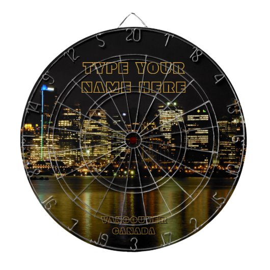 Vancouver Dartboard Vancouver Souvenir Dartboard Dartbord (Voorkant)