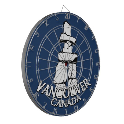 Vancouver Dartboard Vancouver Souvenir Dartboard Dartbord (Voorkant Links)