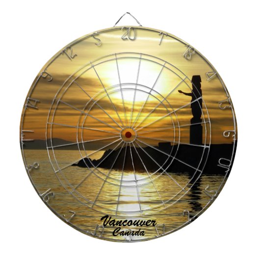 Vancouver Dartboard Vancouver Sunset Dartboard Dartbord (Voorkant)